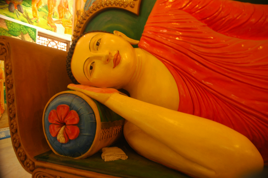 sleeping statue